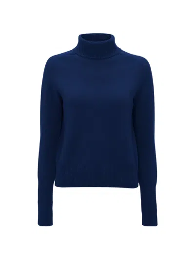 Victoria Beckham Marie Roll-neck Sweater In Blue