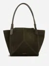 Victoria Beckham Maxi Leather Bag In Green