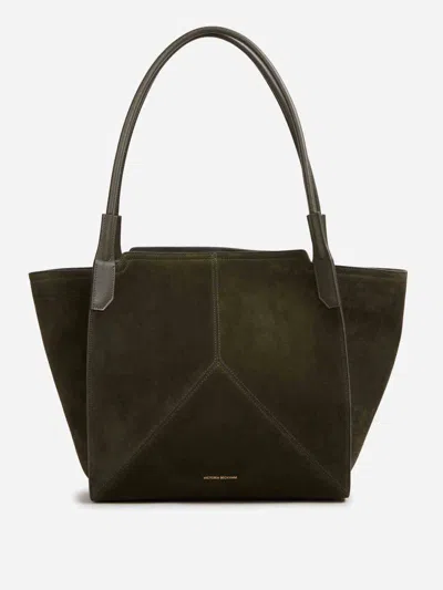 Victoria Beckham Maxi Leather Bag In Green