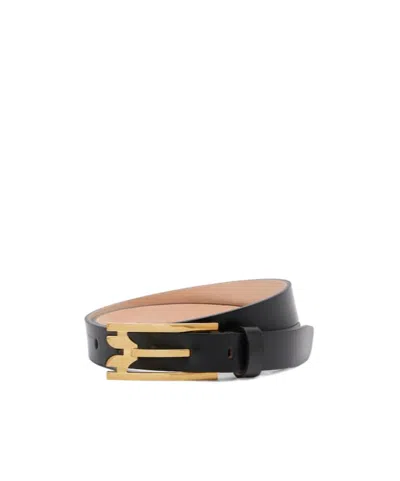 Victoria Beckham Metal Buckle Belt In Black