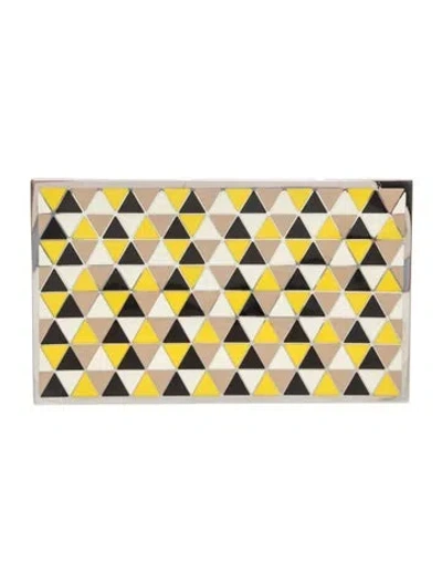 Pre-owned Victoria Beckham Metal Clutch In Metallic/silver