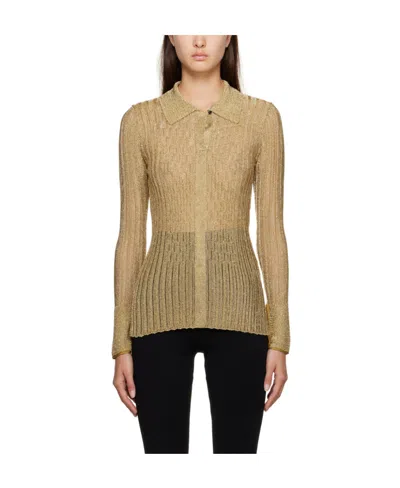Victoria Beckham Metal Sense Sweater In Nude