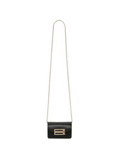 Victoria Beckham Micro Dorian Leather Cross Body Bag In Black