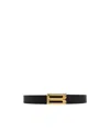 Victoria Beckham Micro Frame Belt In Black