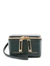 Victoria Beckham Chic Leather Clutch With Elegant Zip Closure And Sophisticated Design In Green