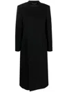 Victoria Beckham Mid-length Merino-blend Coat In Black