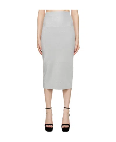 Victoria Beckham Mid-length Skirt With Slit In White