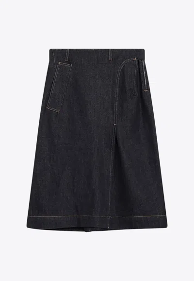 VICTORIA BECKHAM MIDI DENIM SKIRT