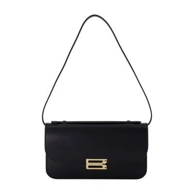 Victoria Beckham Midi Dorian Pochette Pouch - Leather - Black