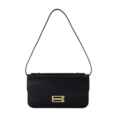 Victoria Beckham Midi Dorian Pochette Pouch In Black