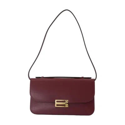 Victoria Beckham Midi Dorian Pochette Shoulder Bag  Burgundy