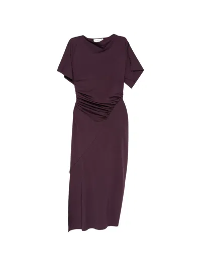 Victoria Beckham Midi Dress "blousey" In Purple