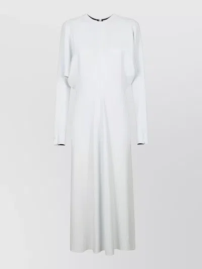 Victoria Beckham Midi Dress Crew Neck Long Sleeves In Multi