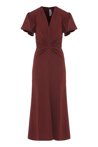 Victoria Beckham Midi Dress Eve In Red