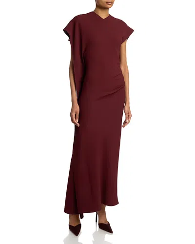 Victoria Beckham Midi Dress In Burgundy