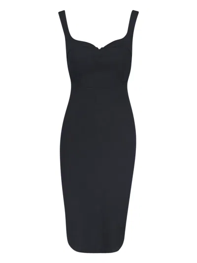 Victoria Beckham Midi Dress T-shirt In Black  