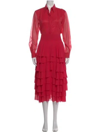 Pre-owned Victoria Beckham Midi Length Dress In Pink