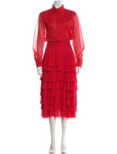 Pre-owned Victoria Beckham Midi Length Dress W/ Tags In Red