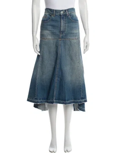 Pre-owned Victoria Beckham Midi Length Skirt In Blue