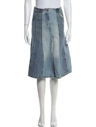 Pre-owned Victoria Beckham Midi Length Skirt In Blue