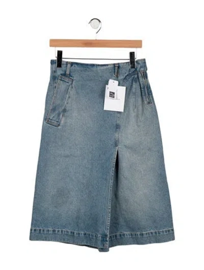 Pre-owned Victoria Beckham Midi Length Skirt In Blue