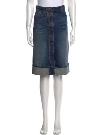 Pre-owned Victoria Beckham Midi Length Skirt In Blue