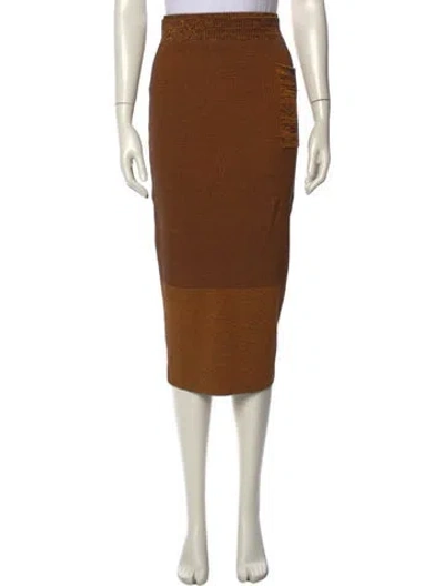 Pre-owned Victoria Beckham Midi Length Skirt In Brown