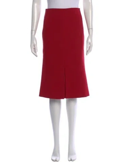 Pre-owned Victoria Beckham Midi Length Skirt In Red