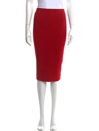 Pre-owned Victoria Beckham Midi Length Skirt In Red