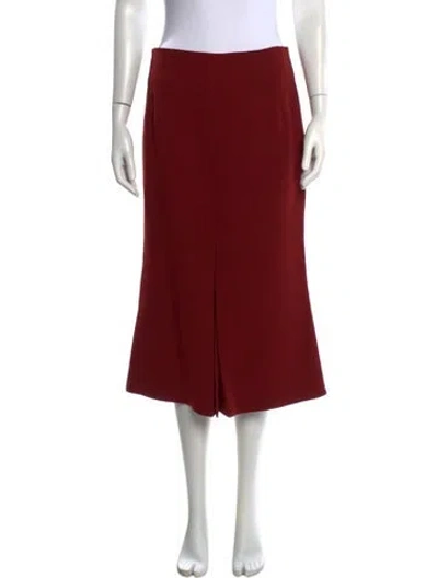 Pre-owned Victoria Beckham Midi Length Skirt In Red