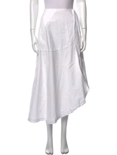 Pre-owned Victoria Beckham Midi Length Skirt In White