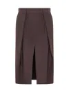 Victoria Beckham Midi Skirt In Purple