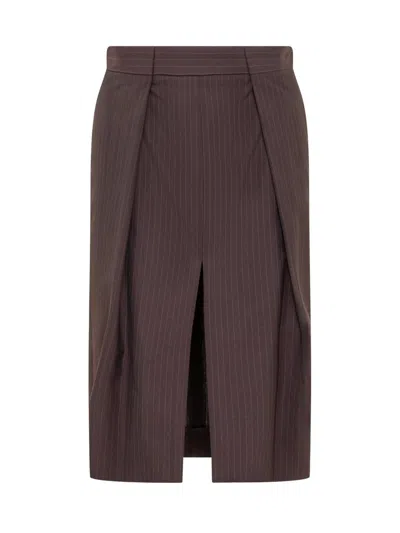 Victoria Beckham Midi Skirt In Purple