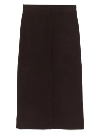 VICTORIA BECKHAM VICTORIA BECKHAM MIDI SKIRT WITH BUTTON