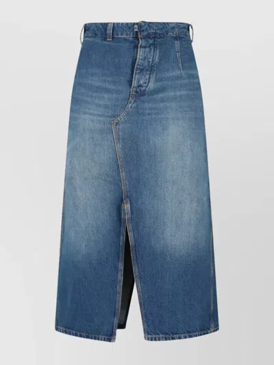 VICTORIA BECKHAM MIDI SKIRT WITH FRONT SLIT AND POCKETS