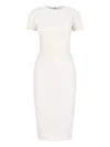 Victoria Beckham Midi T-shirt Dress In White