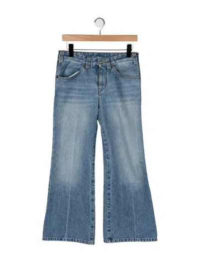 Pre-owned Victoria Beckham Mid-rise Flared Jeans In Blue