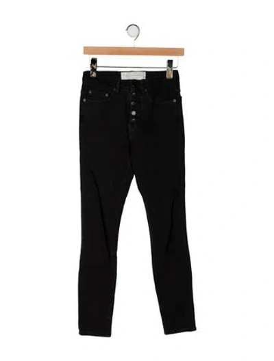 Pre-owned Victoria Beckham Mid-rise Skinny Leg Jeans In Black