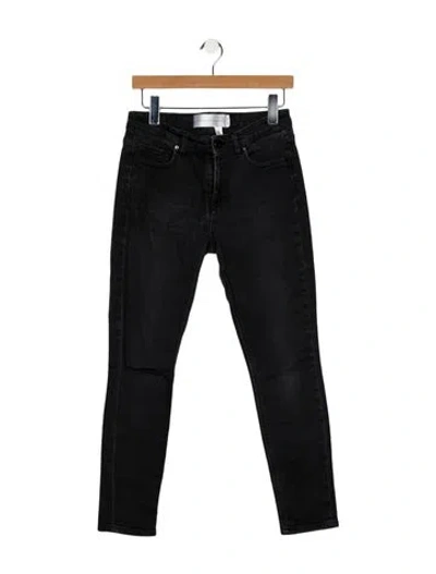 Pre-owned Victoria Beckham Mid-rise Skinny Leg Jeans In Black