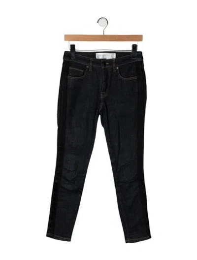 Pre-owned Victoria Beckham Mid-rise Skinny Leg Jeans In Black