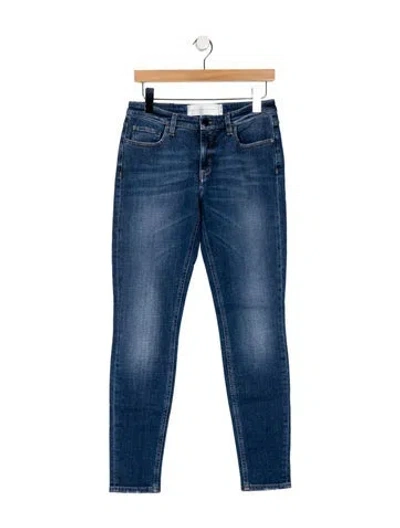 Pre-owned Victoria Beckham Mid-rise Skinny Leg Jeans In Blue