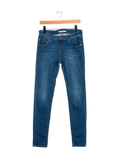 Pre-owned Victoria Beckham Mid-rise Skinny Leg Jeans In Blue