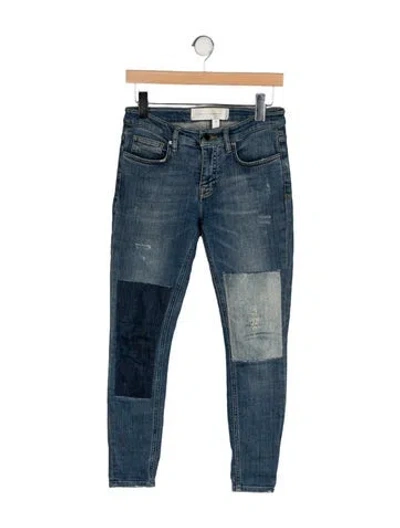 Pre-owned Victoria Beckham Mid-rise Skinny Leg Jeans In Blue