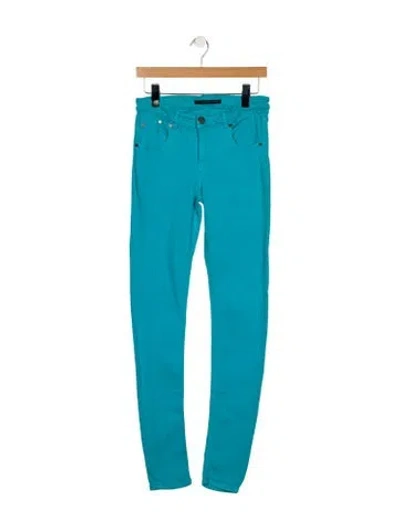 Pre-owned Victoria Beckham Mid-rise Skinny Leg Jeans In Blue
