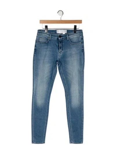 Pre-owned Victoria Beckham Mid-rise Skinny Leg Jeans In Blue