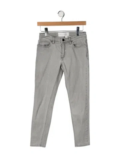 Pre-owned Victoria Beckham Mid-rise Skinny Leg Jeans In Gray