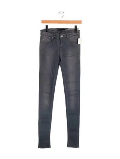 Pre-owned Victoria Beckham Mid-rise Skinny Leg Jeans In Gray