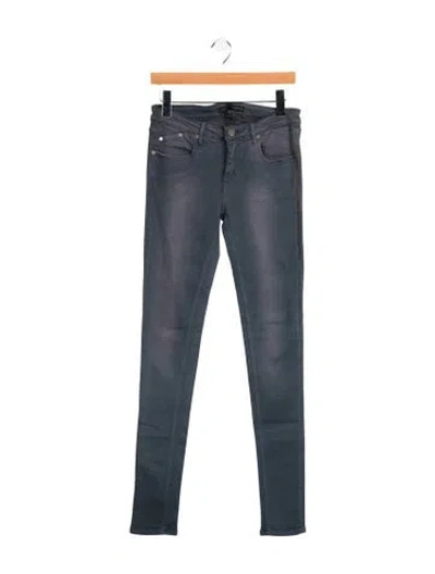Pre-owned Victoria Beckham Mid-rise Skinny Leg Jeans In Gray