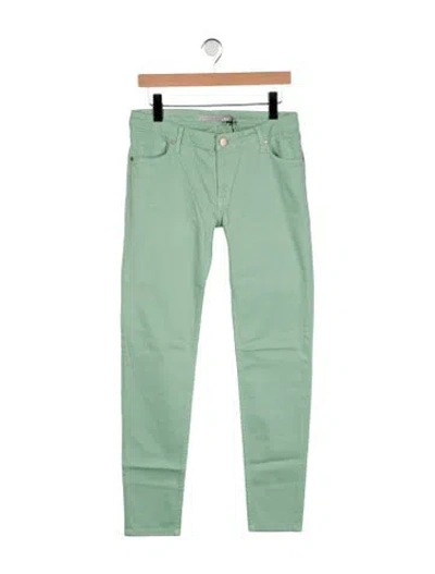 Pre-owned Victoria Beckham Mid-rise Skinny Leg Jeans In Green
