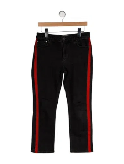 Pre-owned Victoria Beckham Mid-rise Straight Leg Jeans In Black